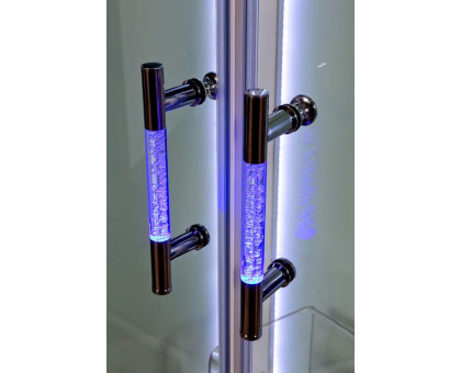Душевая кабина DETO А01 LED с кнопкой 100х100 см