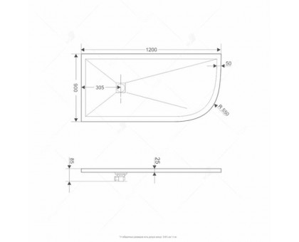 Душевой поддон RGW ST/AL-W 90x120 см, асимметричный, белый (Комплект)