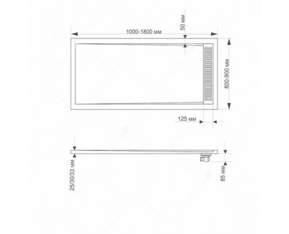 Душевой поддон RGW STM-W 80x110 см, прямоугольный, искусственный камень, белый