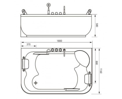 Акриловая ванна Gemy G9085 B L